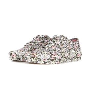 Vans Floral Print Sneakers - Pink, Green, White